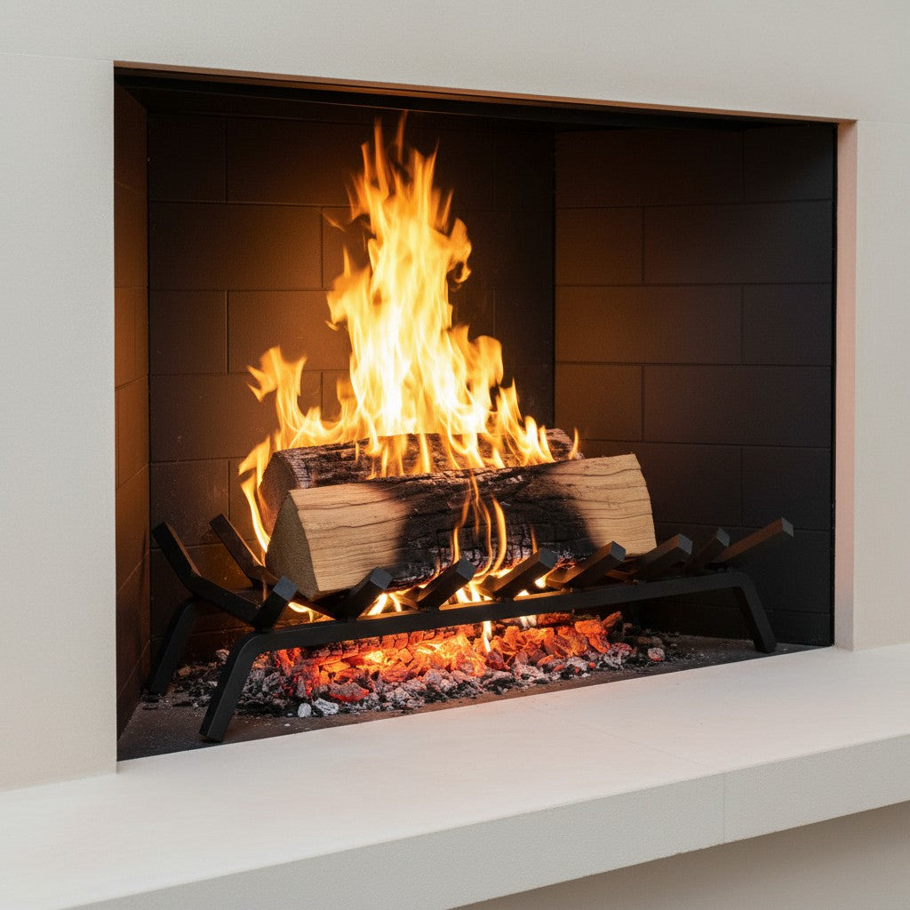 30" Heavy-Duty Fireplace Grate – ¾” Solid Steel | Made in USA by Design Specialties | Lifetime Warranty