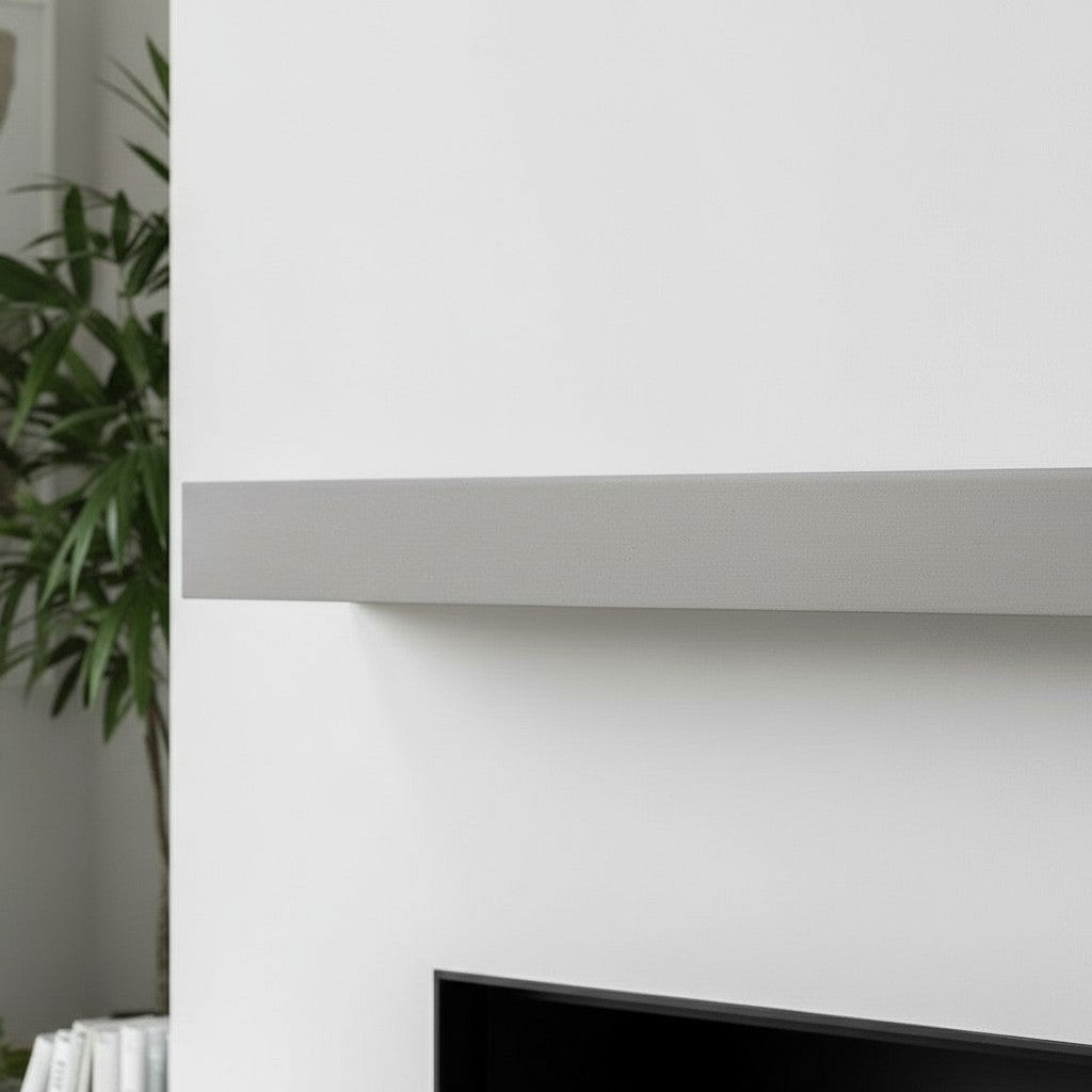 Horizon Concrete Mantel Non-Combustible Mantel Shelf - Mystic Grey Finish