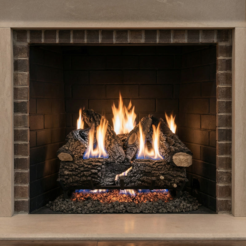 Design Specialties Arlington Ash 30-Inch Vented Gas Log Set, 65,000 BTU