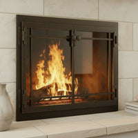 Craftsman - Masonry & Prefab Fireplace Glass Doors | Custom