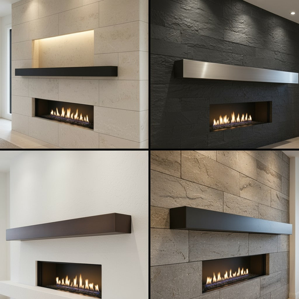 Custom Metal Floating Mantel Shelf | Design Specialties