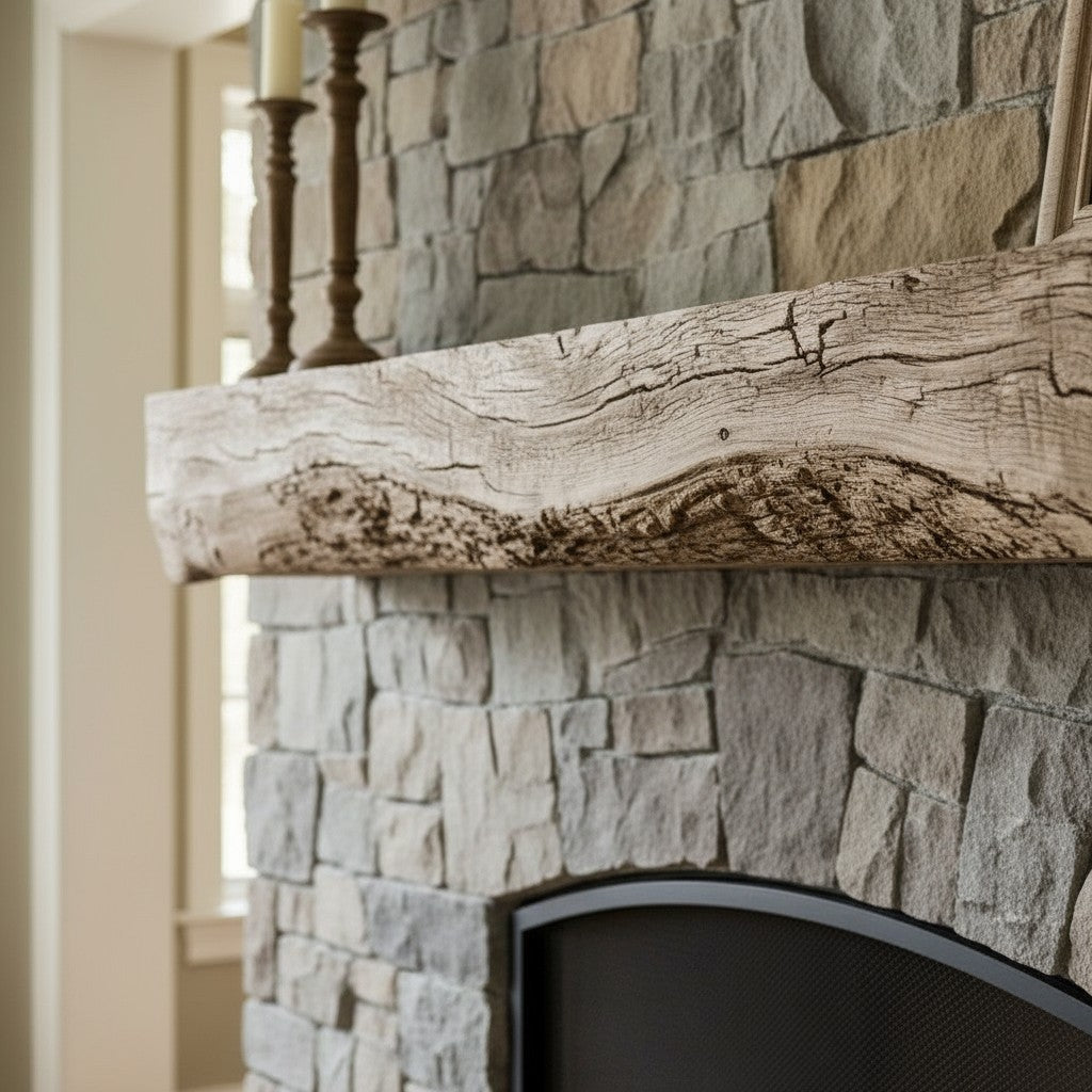 Rickhouse Non-Combustible Concrete Mantel Shelf Pale Honey Finish