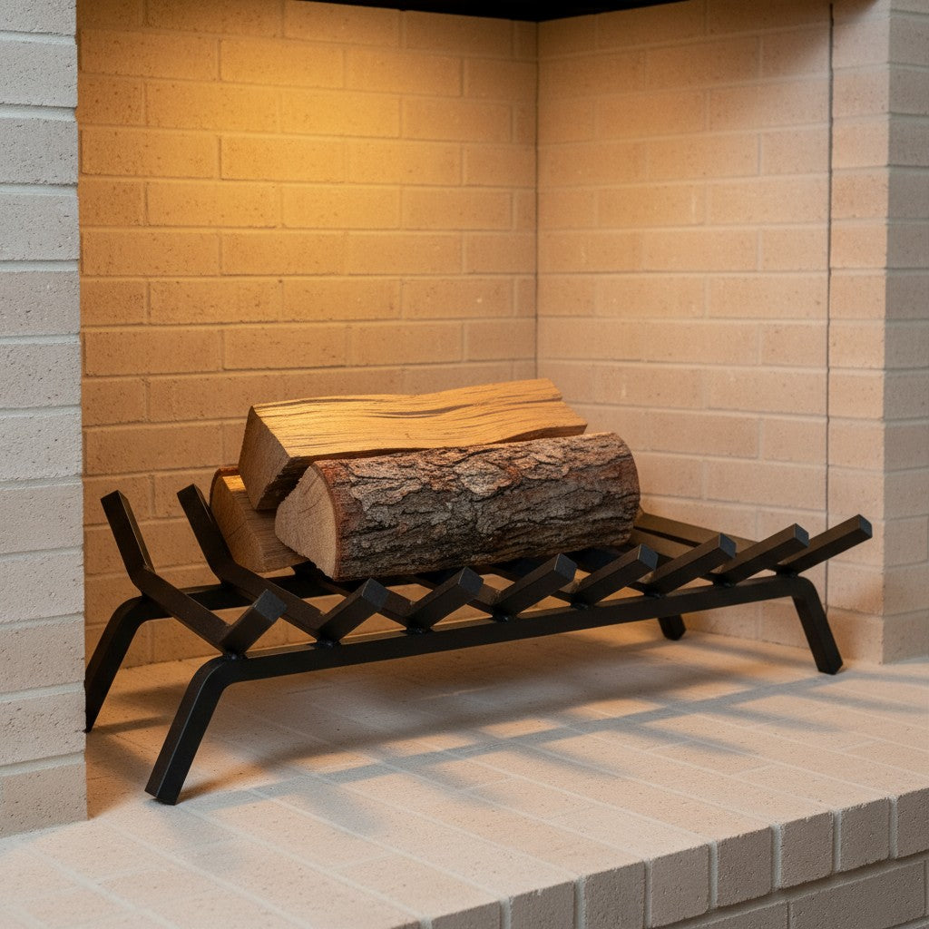 30" Heavy-Duty Fireplace Grate – ¾” Solid Steel | Made in USA by Design Specialties | Lifetime Warranty