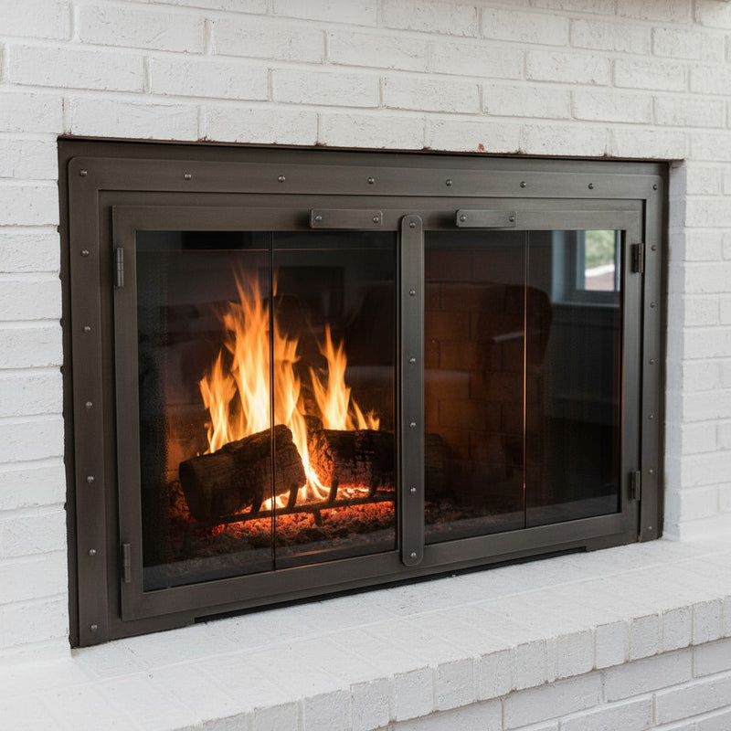 Black Rock - Masonry & Prefab Fireplace Glass Doors | Custom