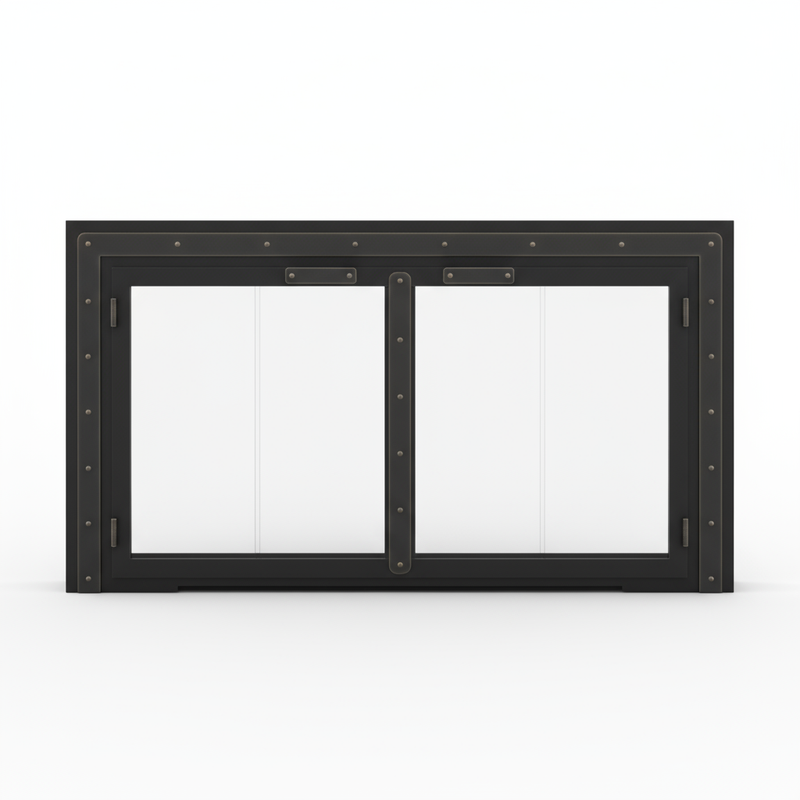 Black Rock - Masonry & Prefab Fireplace Glass Doors | Custom