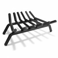 24" Heavy-Duty Fireplace Grate – ¾” Solid Steel | Made in USA by Design Specialties | Lifetime Warranty