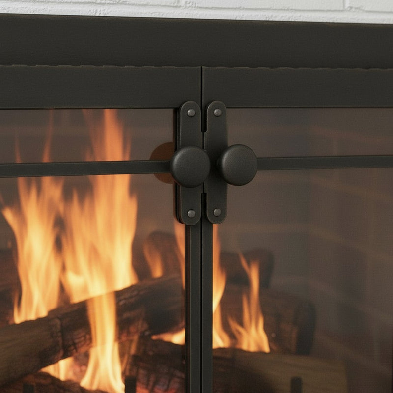 Craftsman - Masonry & Prefab Fireplace Glass Doors | Custom
