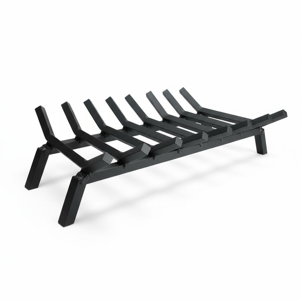 30" Heavy-Duty Fireplace Grate – ¾” Solid Steel | Made in USA by Design Specialties | Lifetime Warranty