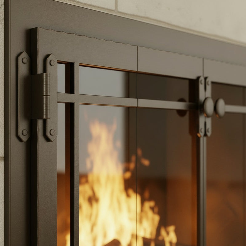 Craftsman - Masonry & Prefab Fireplace Glass Doors | Custom