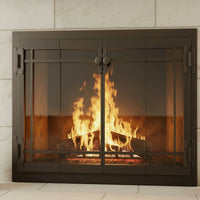 Craftsman - Masonry & Prefab Fireplace Glass Doors | Custom