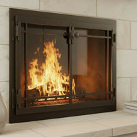 Craftsman - Masonry & Prefab Fireplace Glass Doors | Custom