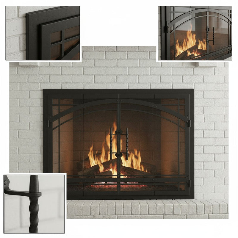 Madrid - Masonry & Prefab Fireplace Glass Doors | Custom