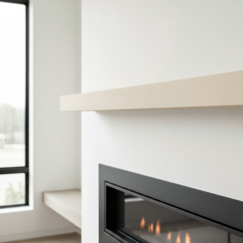 Horizon Concrete Mantel Non-Combustible Mantel Shelf - Sahara Sand Finish