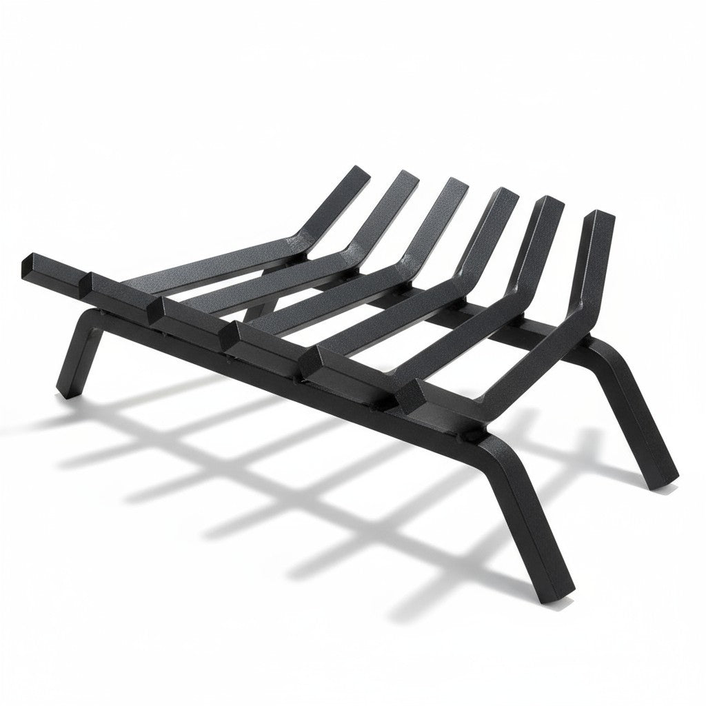 22" Heavy-Duty Fireplace Grate – ¾” Solid Steel | Made in USA by Design Specialties | Lifetime Warranty