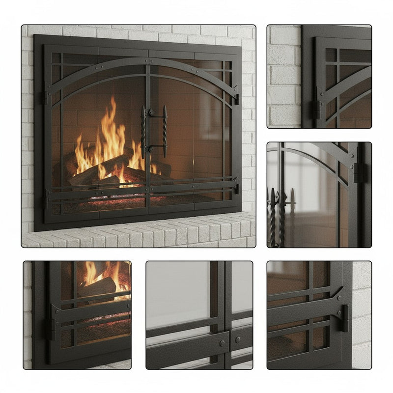 Madrid - Masonry & Prefab Fireplace Glass Doors | Custom