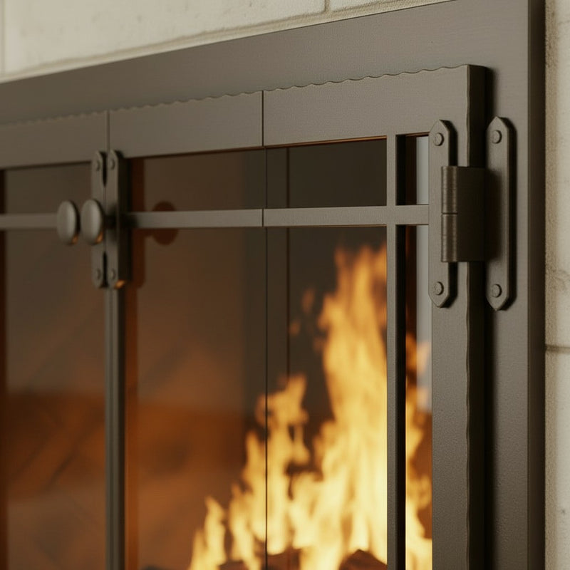 Craftsman - Masonry & Prefab Fireplace Glass Doors | Custom