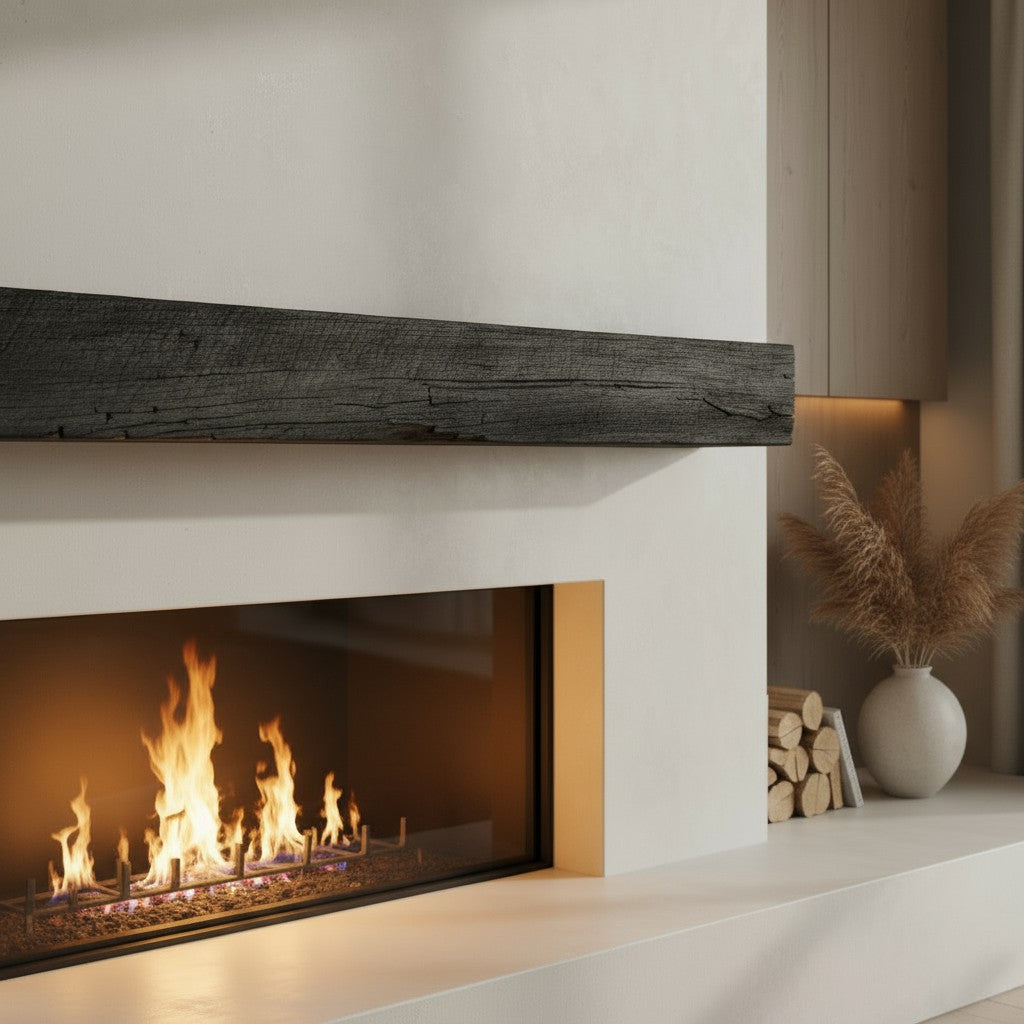 Grist Mill Non-Combustible Concrete Mantel Shelf Eclipse Finish