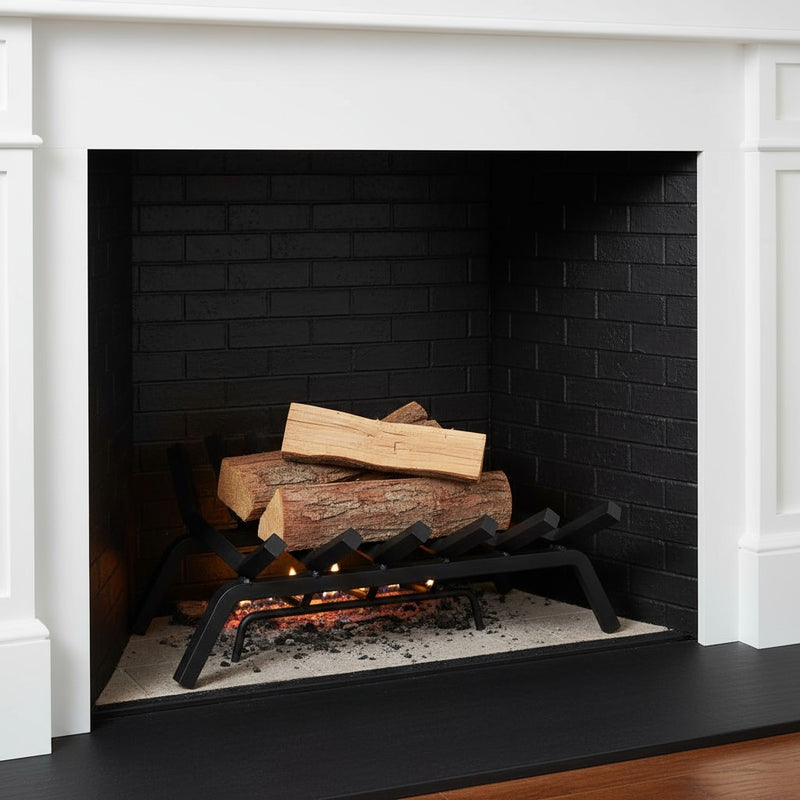 24" Heavy-Duty Fireplace Grate – ¾” Solid Steel | Made in USA by Design Specialties | Lifetime Warranty