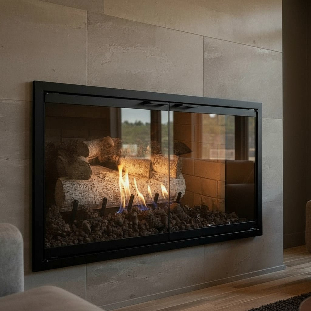 Rainbow Fireplace Glass Doors | Custom Prefab Fit