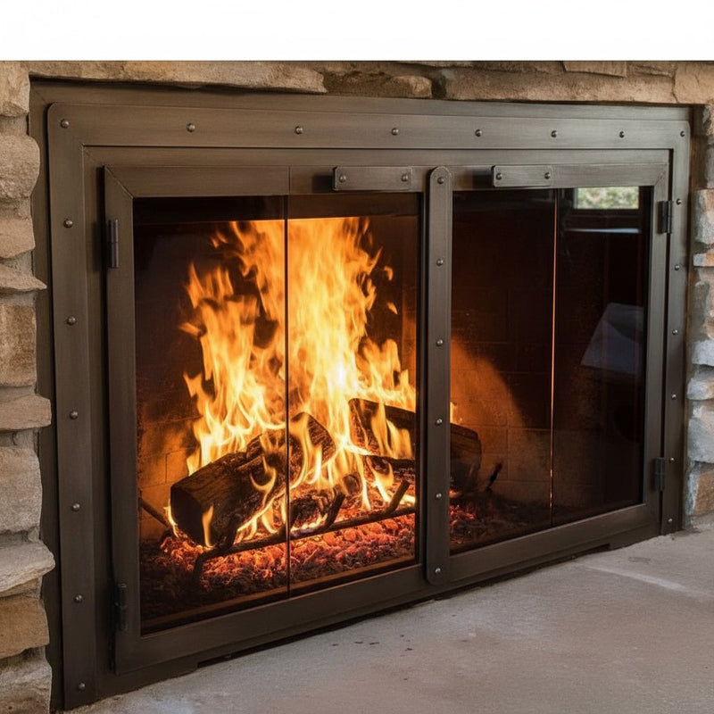 Black Rock - Masonry & Prefab Fireplace Glass Doors | Custom