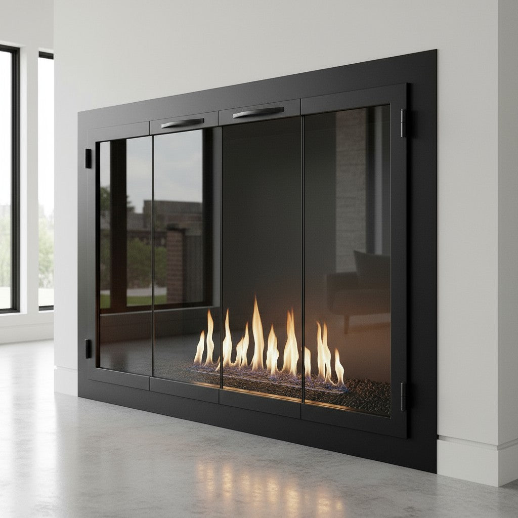 Carolina Traditional Steel Fireplace Glass Doors | Masonry & Prefab