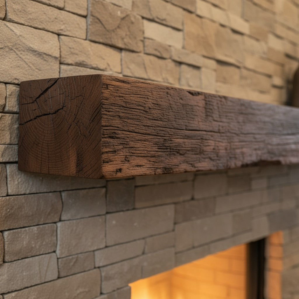 Grist Mill Non-Combustible Concrete Mantel Shelf Maduro Finish