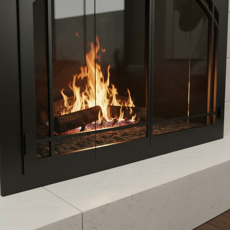 Carolina Steel Fireplace Glass Door Arch Conversion | Masonry & Zero Clearance | Custom