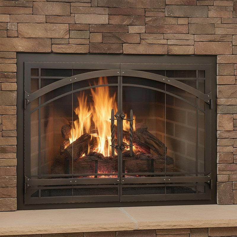 Madrid - Masonry & Prefab Fireplace Glass Doors | Custom