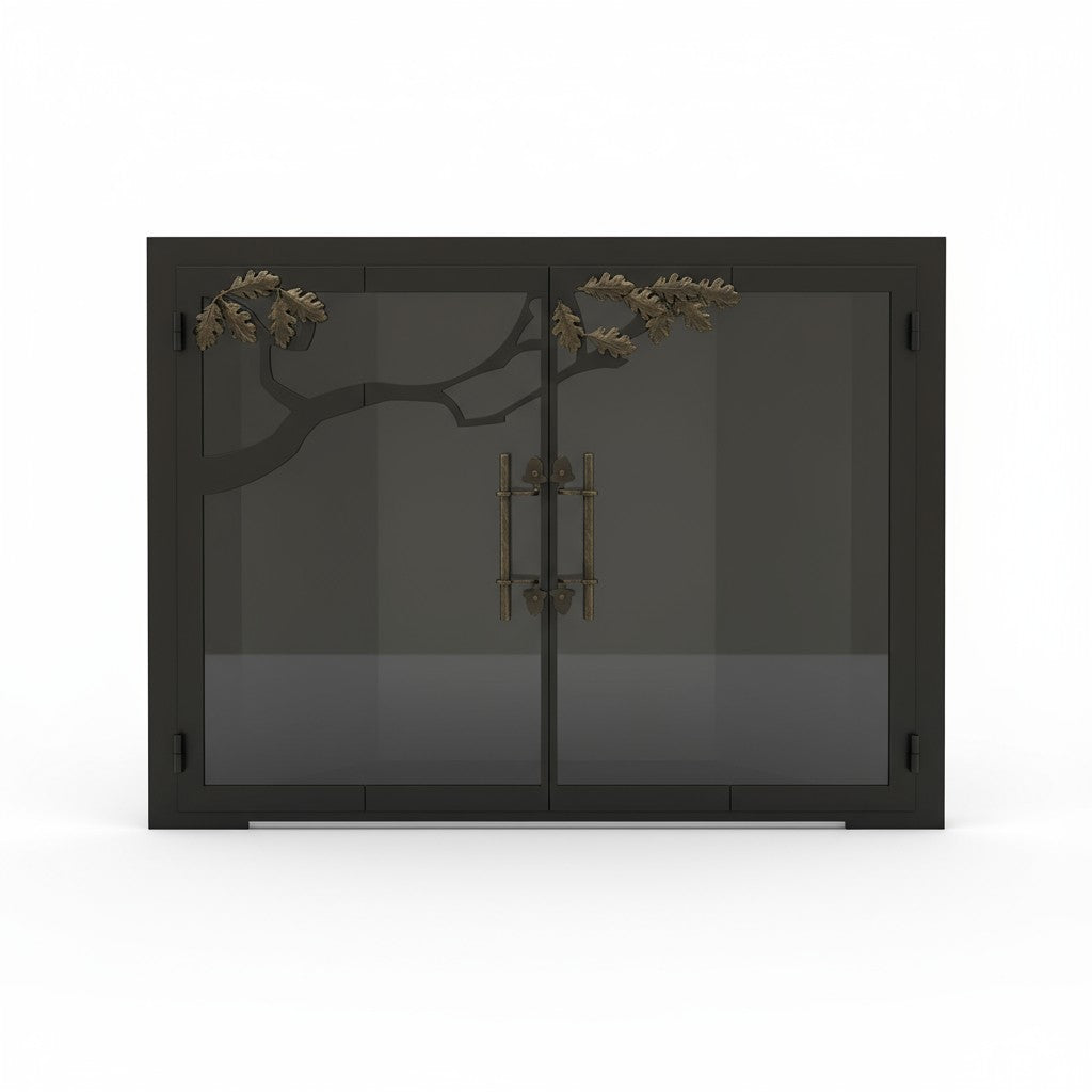 Oak Tree - Masonry & Prefab Fireplace Glass Doors