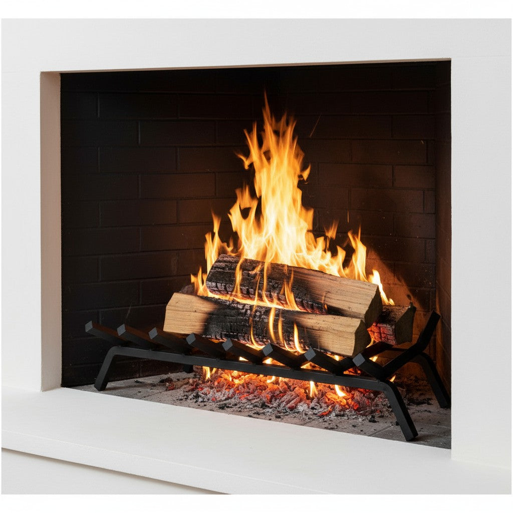 30" Heavy-Duty Fireplace Grate – ¾” Solid Steel | Made in USA by Design Specialties | Lifetime Warranty