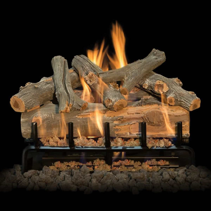 Grand Canyon Arizona Juniper see-through vented gas log set with hand-painted realistic logs