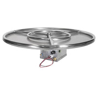 Grand Canyon 30" Round Flat Stack Outdoor Fire Pit Burner Kit - Electronic Ignition (WBECS), Propane