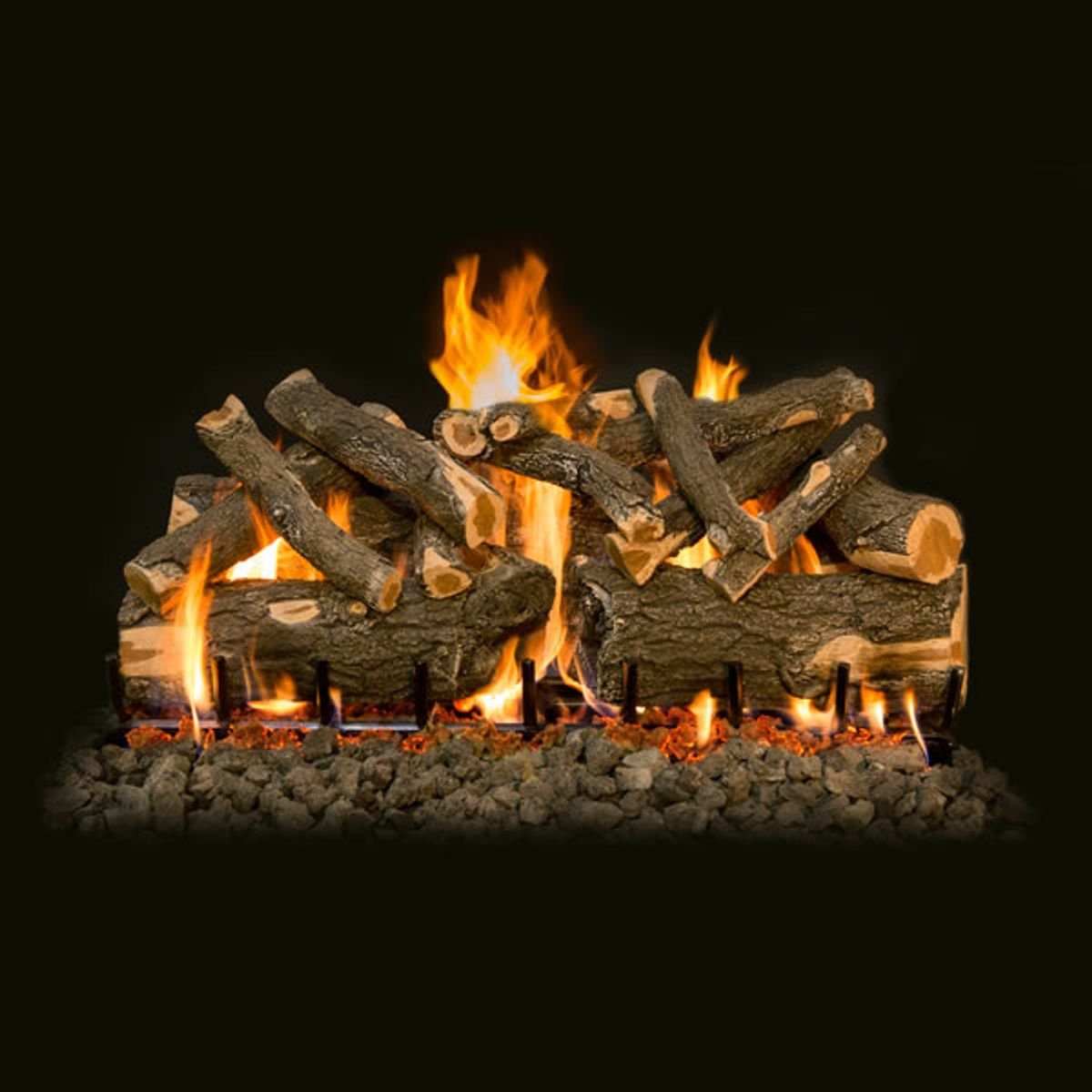 Grand Canyon Jumbo Weathered Oak Slimline Outdoor Gas Logs - ExceptionalFire