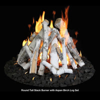 Grand Canyon 48" Round Tall Stack Outdoor Fire Pit Burner Kit - Electronic Ignition, Propane