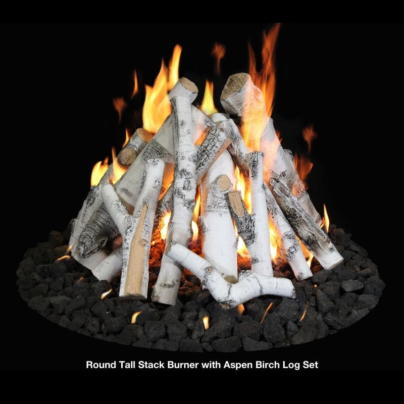 Grand Canyon 48" Round Tall Stack Outdoor Fire Pit Burner Kit - Electronic Ignition, Propane