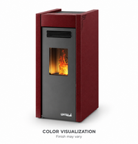 Dielle Grecale 70 bordeaux steel — AI-assisted color visualization based on manufacturer product image and finish swatch; not a manufacturer photograph. GRE70B-B05