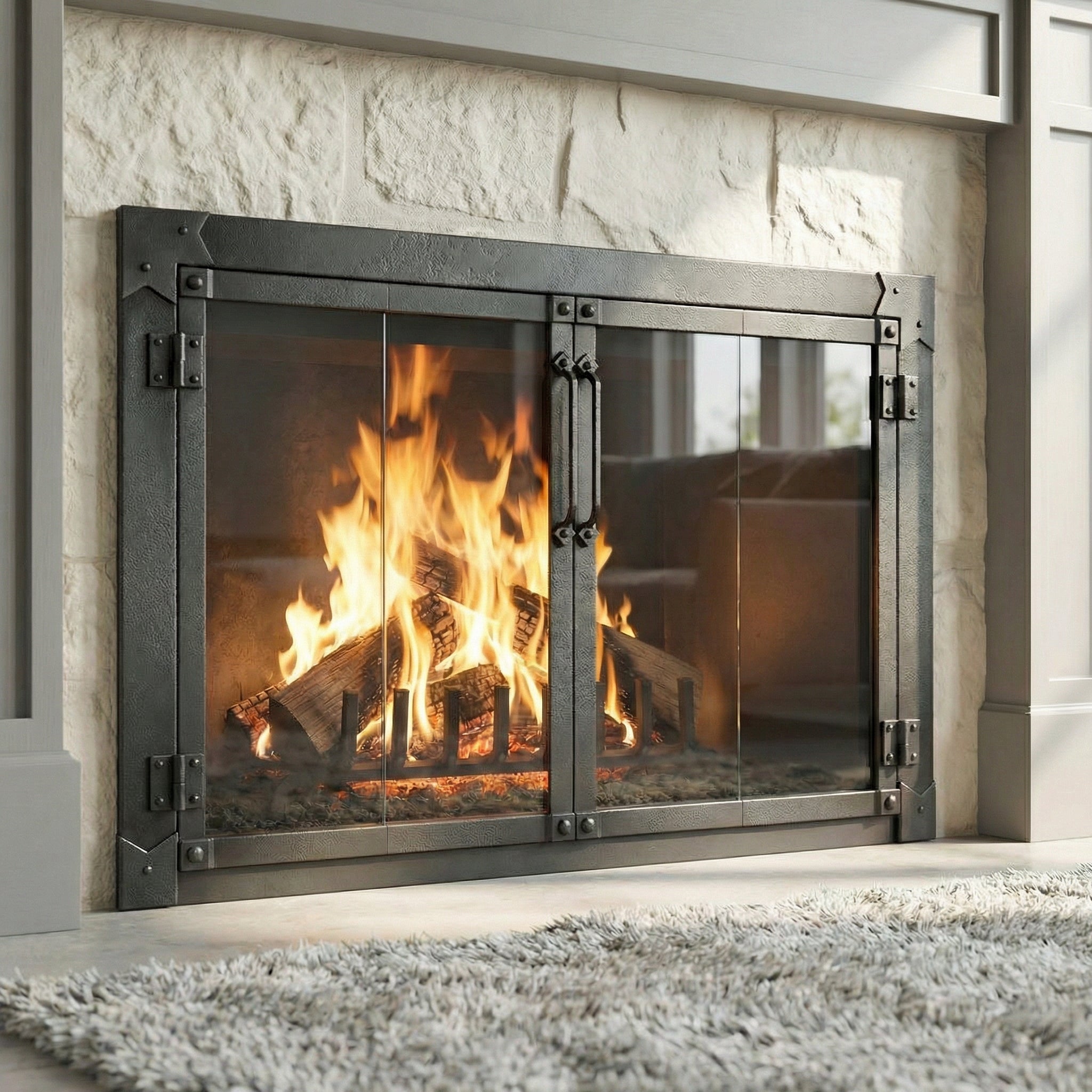 Milwaukee Forged Iron - Masonry & Prefab Fireplace Glass Doors | Custom