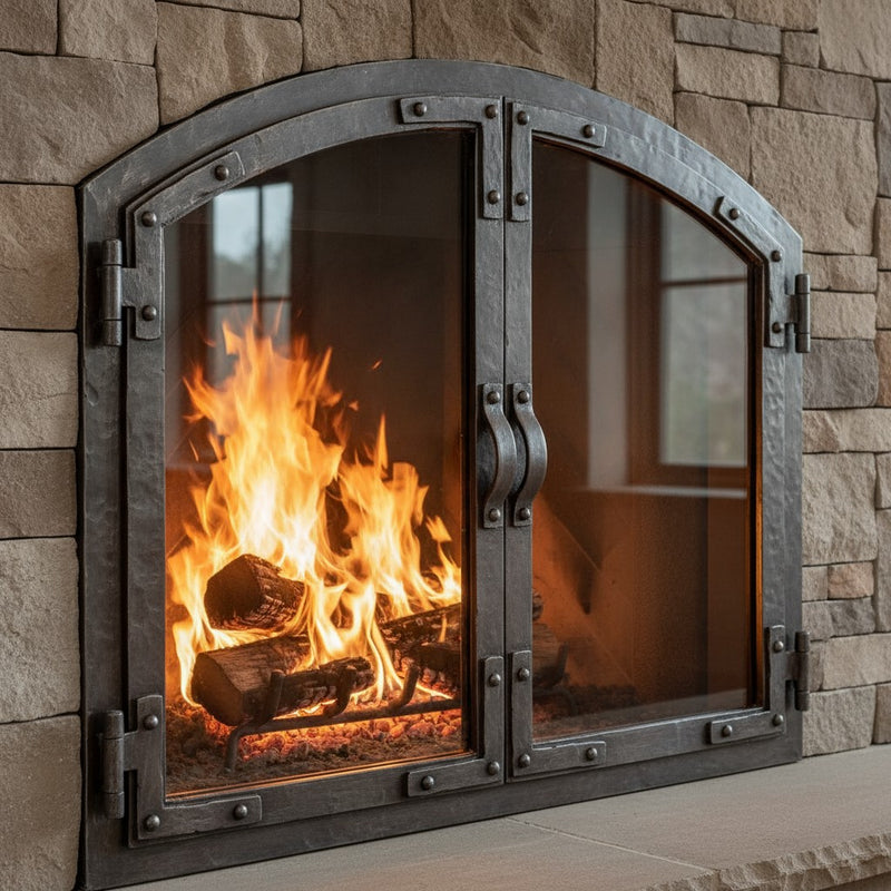 Distressed Fireplace Old World Fireplace Doors | ExceptionalFire