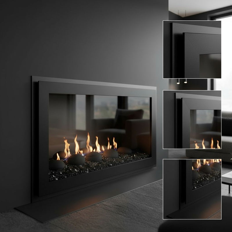 Original Moderne - Single Panel Masonry & Prefab Fireplace Glass Doors | Custom