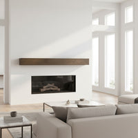 Floating Fireplace Mantel Shelf - Non-Combustible Metal Mantel, Any Size, Modern Fire Rated Steel Shelf, Black