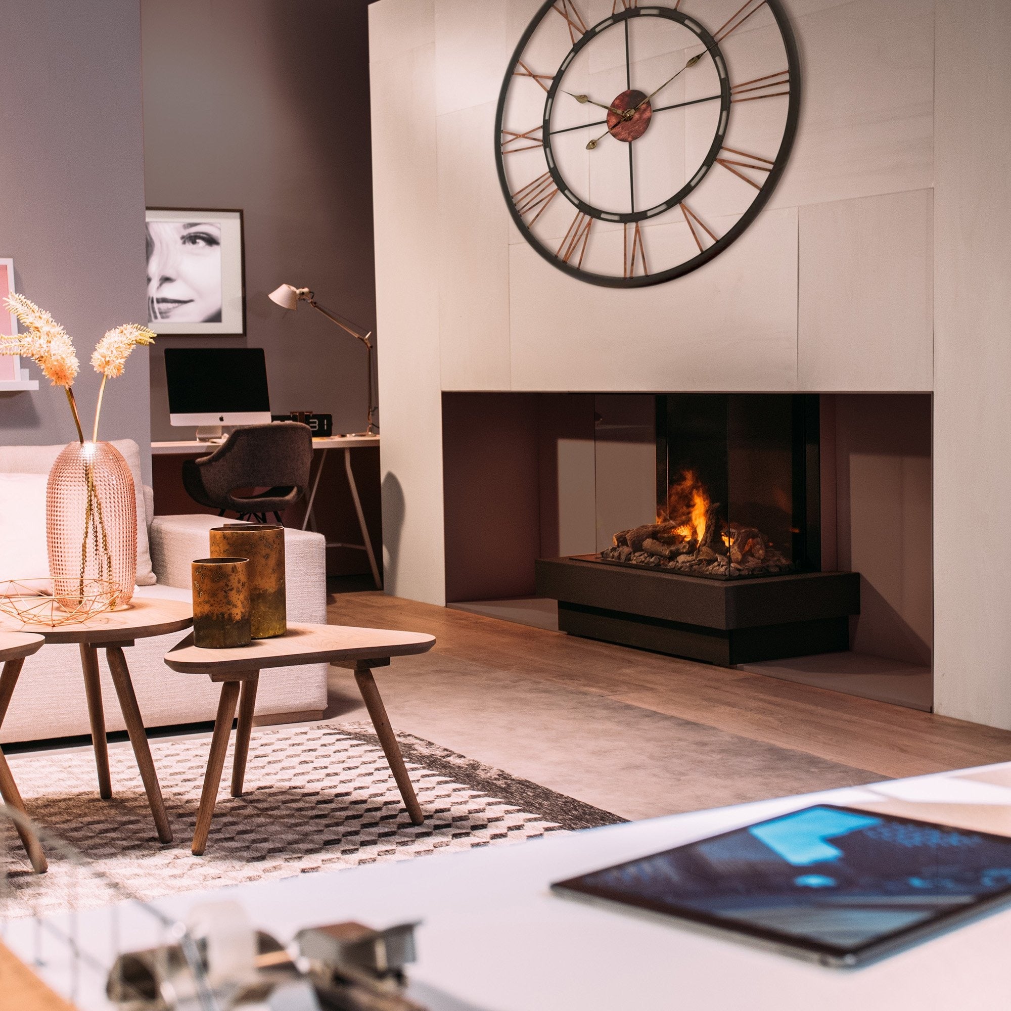 e-MatriX 32"x26" Electric Firebox – Three-Sided (Bay) Front Glass (FEF3226L3)