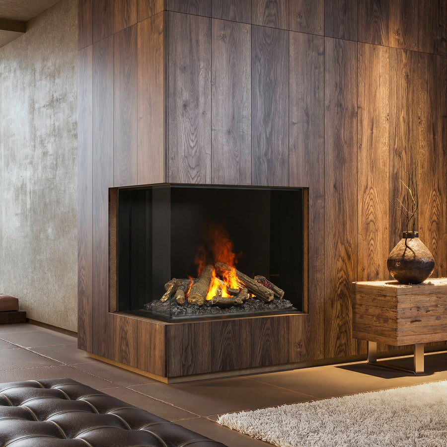 e-MatriX 32"x26" Electric Firebox – Left-Facing Two-Sided Built-In Fireplace