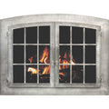Industrial - Arch Masonry Steel Fireplace Glass Doors | Custom