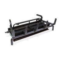 Grand Canyon 84" Jumbo Burner System natural gas vented fireplace burner with stainless steel and lava rock