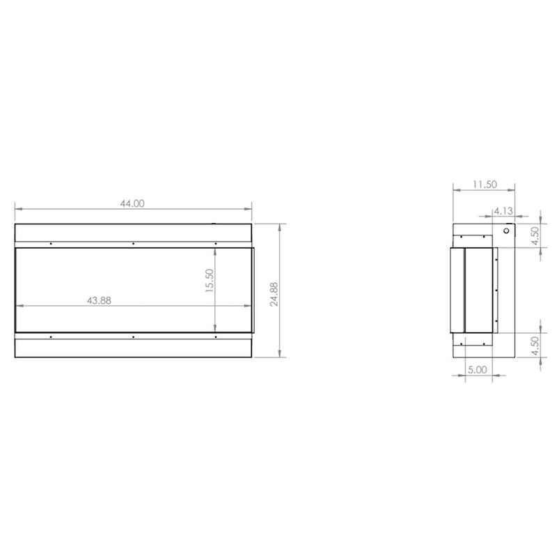 Landscape Pro Multi 44-Inch Three-Sided Electric Fireplace - Model LPM-4416 - ExceptionalFire