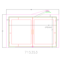 Legend Fireplace Doors / Exact Size - CAD 715353 / Rustic Black / Modern Handle / Clear Glass / Twin Doors / Draft Control