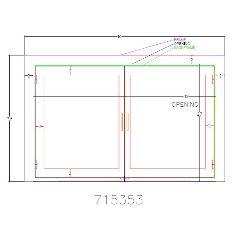 Legend Fireplace Doors / Exact Size - CAD 715353 / Rustic Black / Modern Handle / Clear Glass / Twin Doors / Draft Control