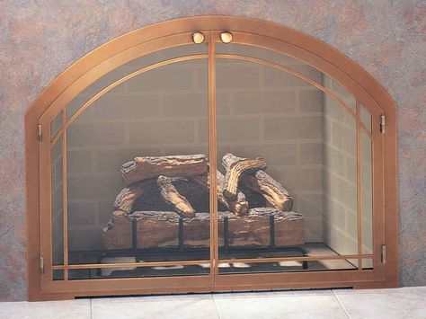 Legend Plain Arch - Masonry Steel Fireplace Glass Doors - ExceptionalFire