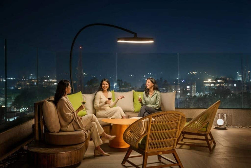 Bromic Eclipse Smart-Heat Portable 2900W Electric Patio Heater with Light & Dimmer - Matte Black