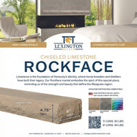 Rockface Stone Non-Combustible Concrete Mantel Shelf Turfway Tan Finish